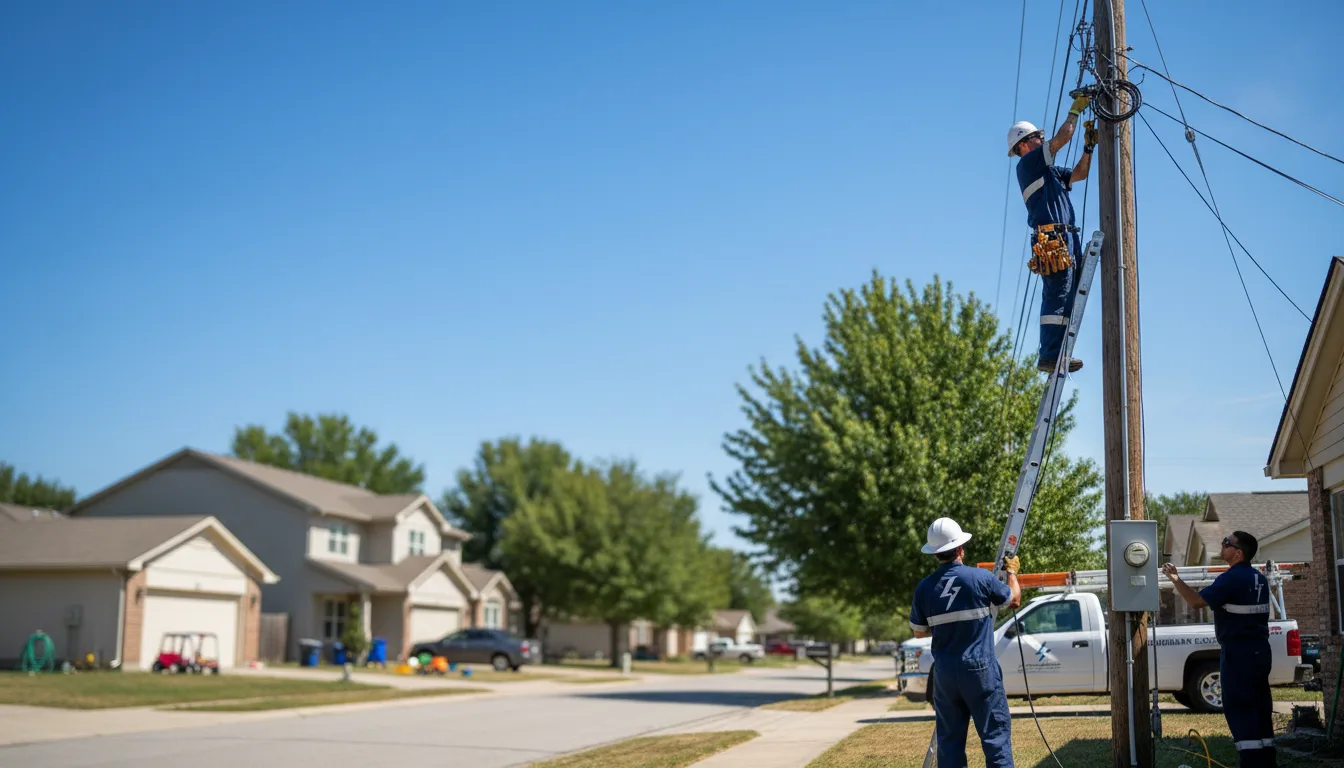 Residential electrician providing installation services in Creve Coeur, MO